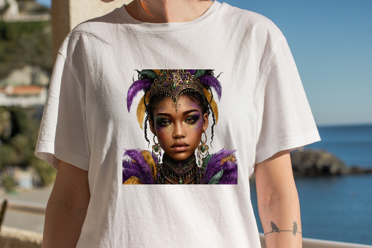 Mardi Gras Afro Little Girl Clipart, an Illustration by SVGArt (Photo 4 of 8)