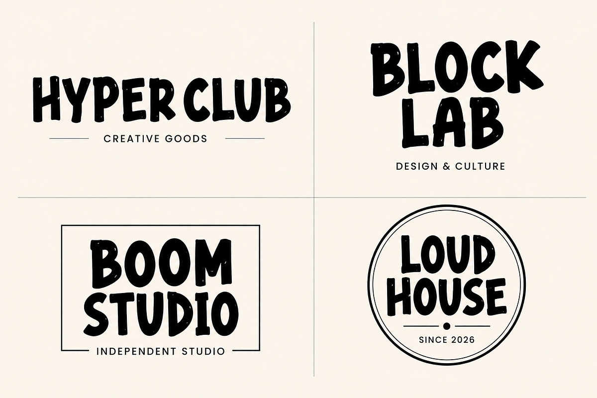 Hyper Block – Bold Display Font, a Script Font by Wow Magic (Photo 5 of 6)