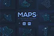 Maps in the form of the night sky, a Technology Illustration by Infographics project (Thumbnail 1 of 9)
