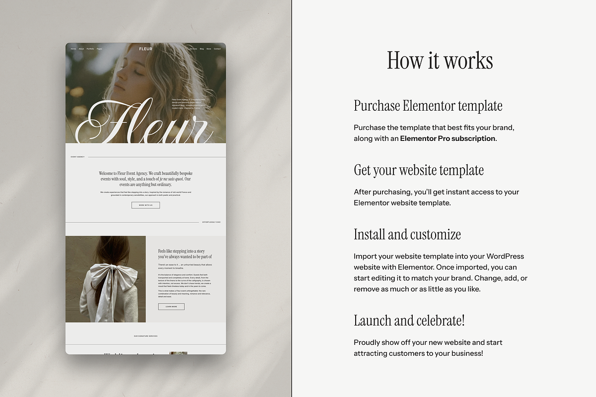 Fleur Wordpress Template preview 2