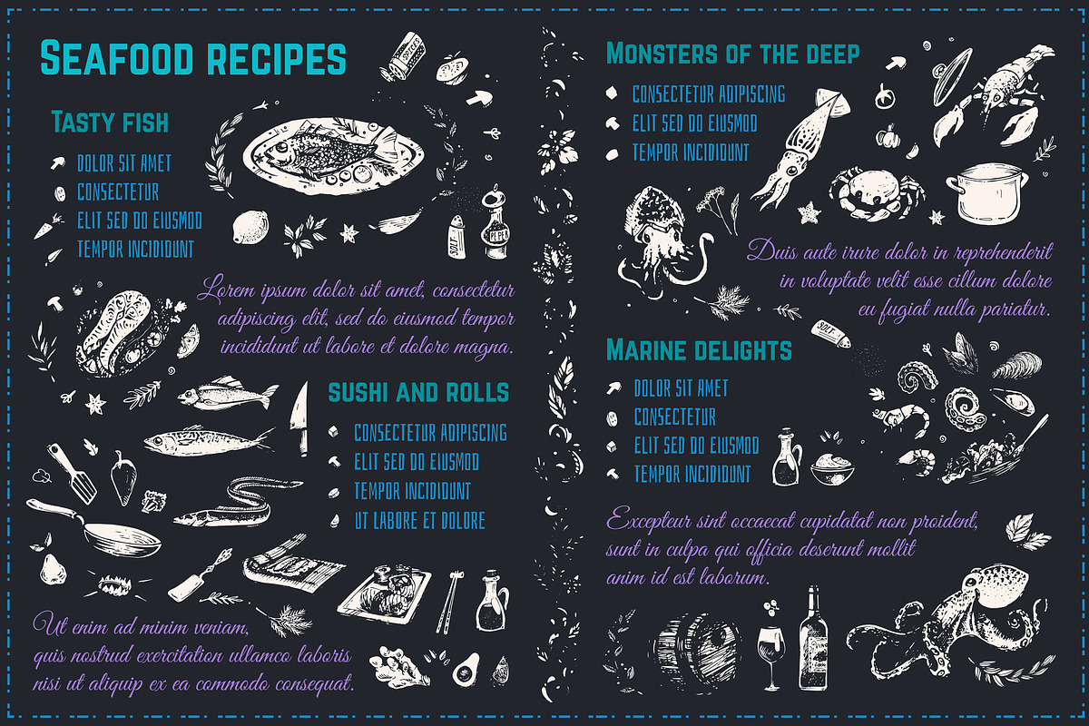 Hand-drawn Cooking and Food Icons, a Decorative Illustration by Margo Miller (Photo 19 of 48)