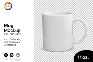 PSD MUG MOCKUP - 11 Oz. Coffee Mug