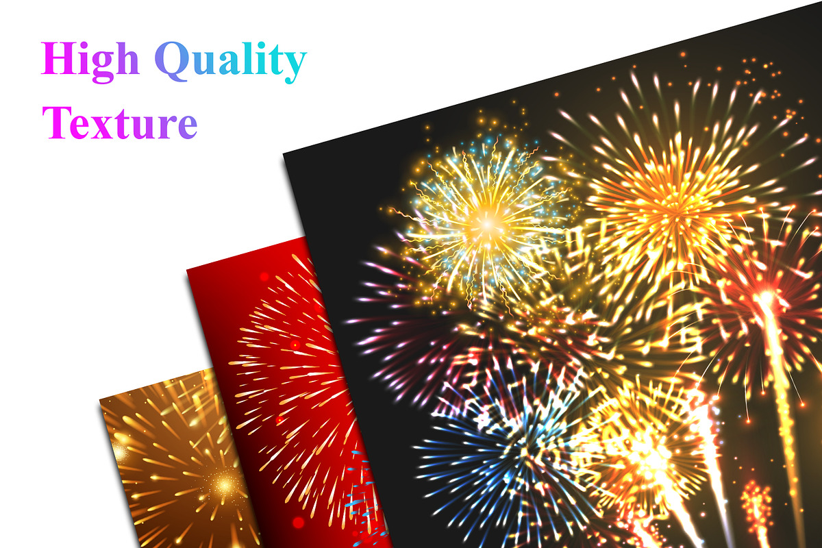 Happy New Year Fireworks Background, a Decorative Illustration by Digital Studio (Photo 2 of 3)