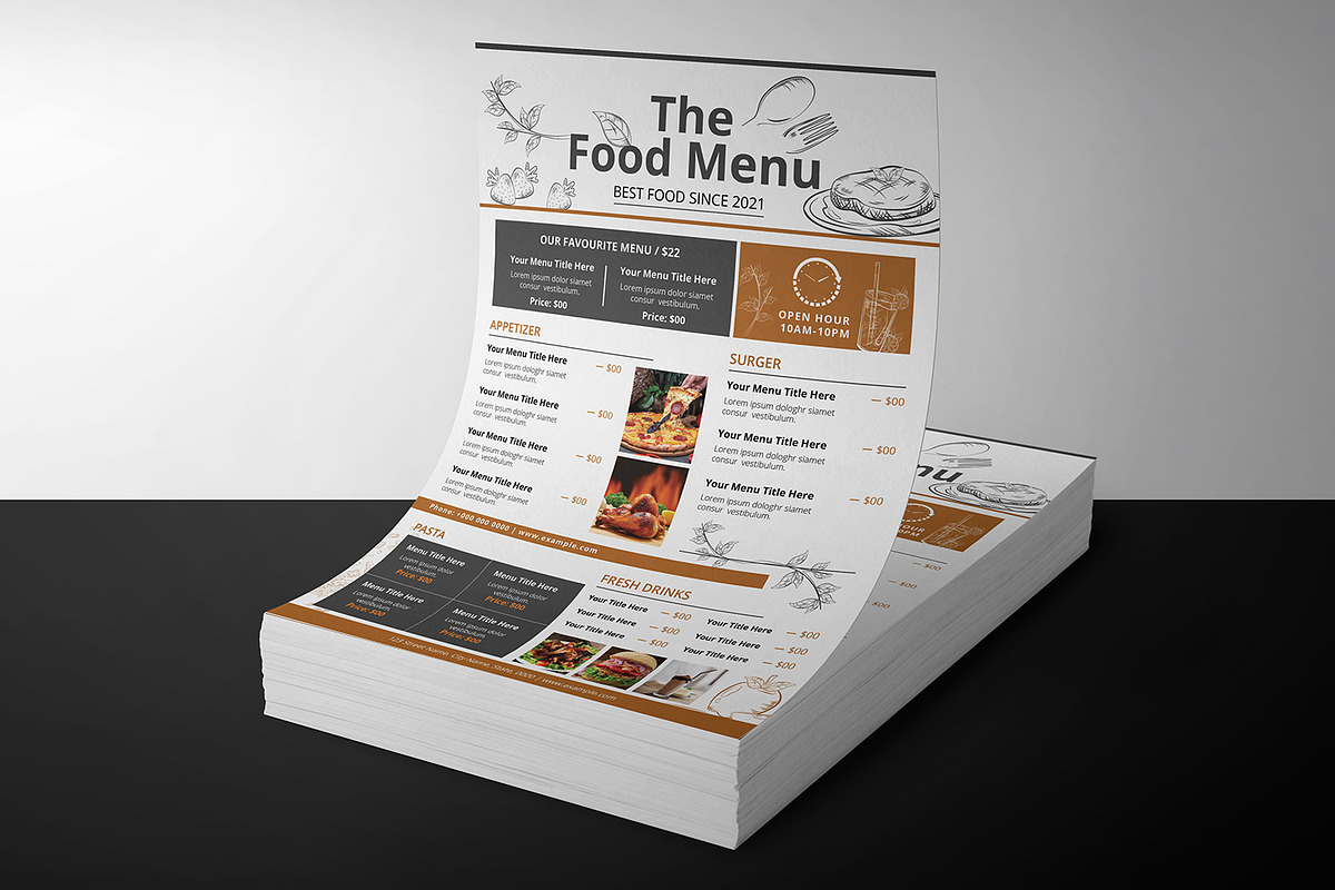 Restaurant Menu | Food Menu, a Flyer Template by Template Shop (Photo 2 of 3)