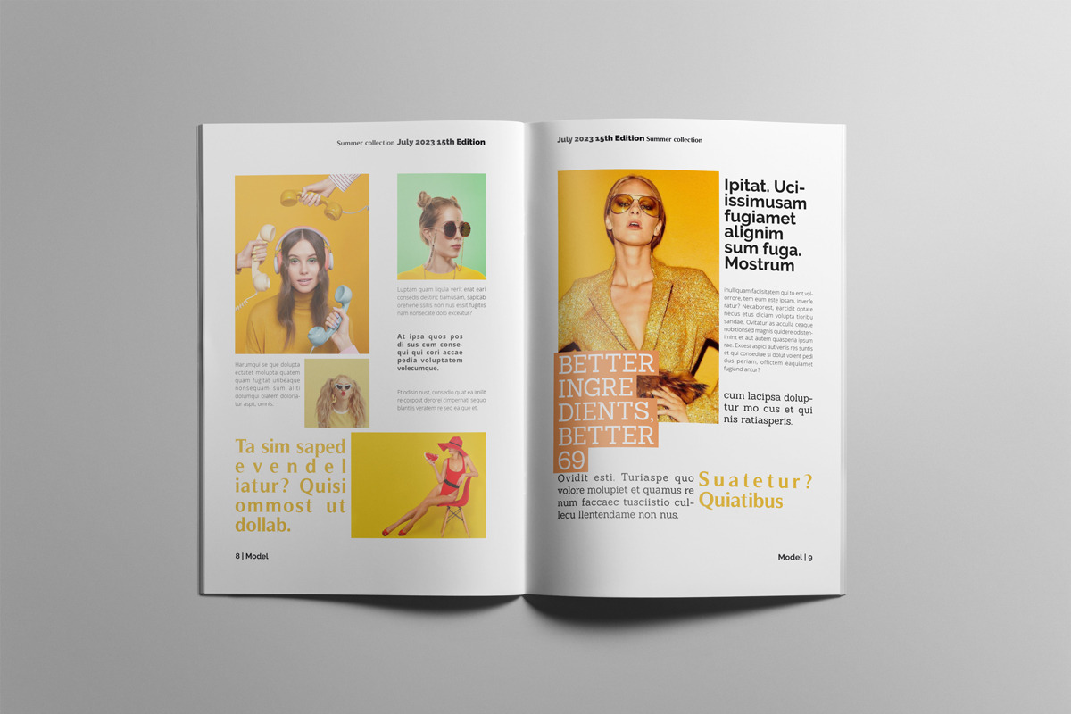 Fashion Magazne Layout Template, a Magazine Template by Swayang (Photo 5 of 24)