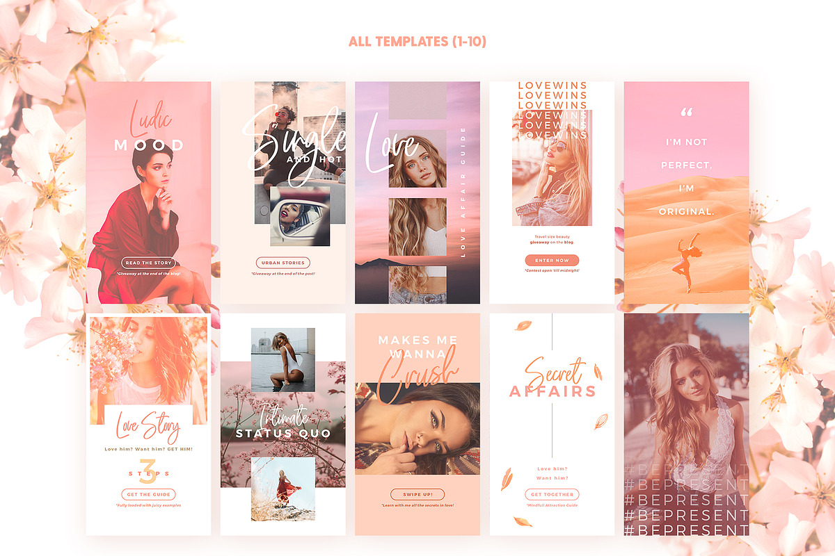 SALE 2in1 Blush Emotions Edition, a Social Media Template by The Wedding Shop (Photo 3 of 14)