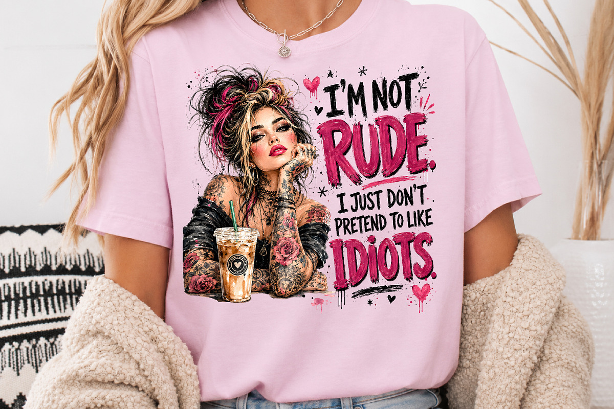 Tattoo Girl PNG I'm Not Rude Quotes, a Person Illustration by Rose Art (Photo 3 of 4)