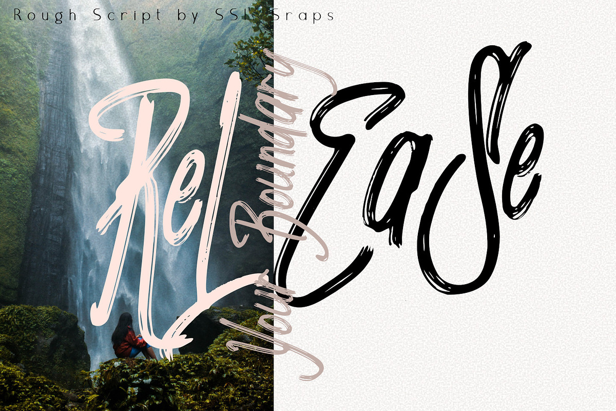 Bravest rough script font, a Script Font by SSI.Scraps (Photo 8 of 11)