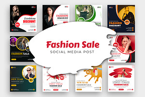 Fashion Sale Social Media Post, a Social Media Template by Designgrove