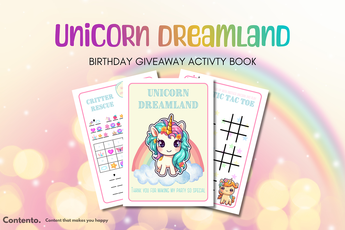 Unicorn Dreamland Activity Book, a Presentation Template by Contento BH (Photo 1 of 3)