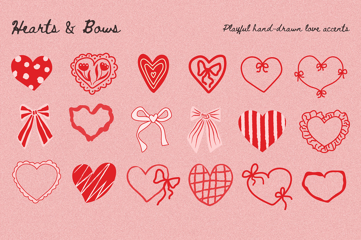 LOVEBOUND Hand Drawn Love Clipart, a Decorative Illustration by millering (Photo 9 of 13)