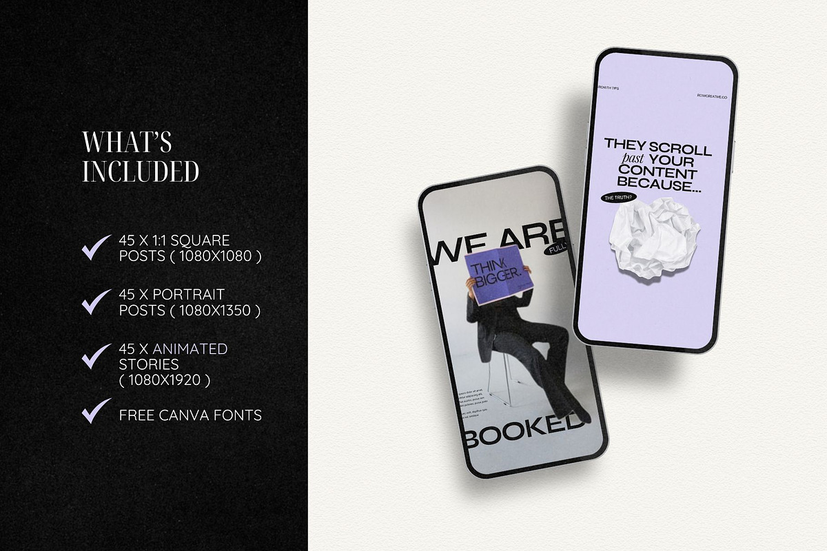 Purple Bold Instagram Template, a Social Media Template by Row Creative (Photo 2 of 10)