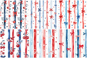 4th of July Patriotic Pattern Bundle, a Pattern Graphic by CitraGraphics (Thumbnail 2 of 7)
