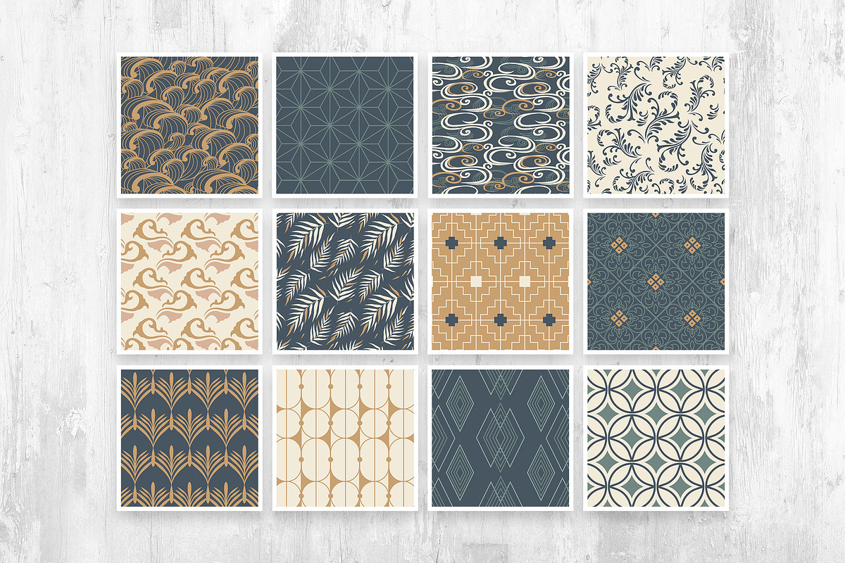 Asian Deco Vol.2 : Seamless Art Deco, a Pattern Graphic by AsianElements (Photo 6 of 11)