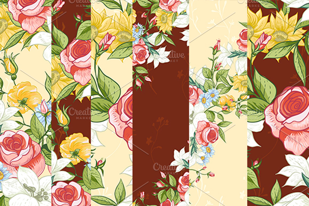 Seamless Pattern with Wildflowers preview 5