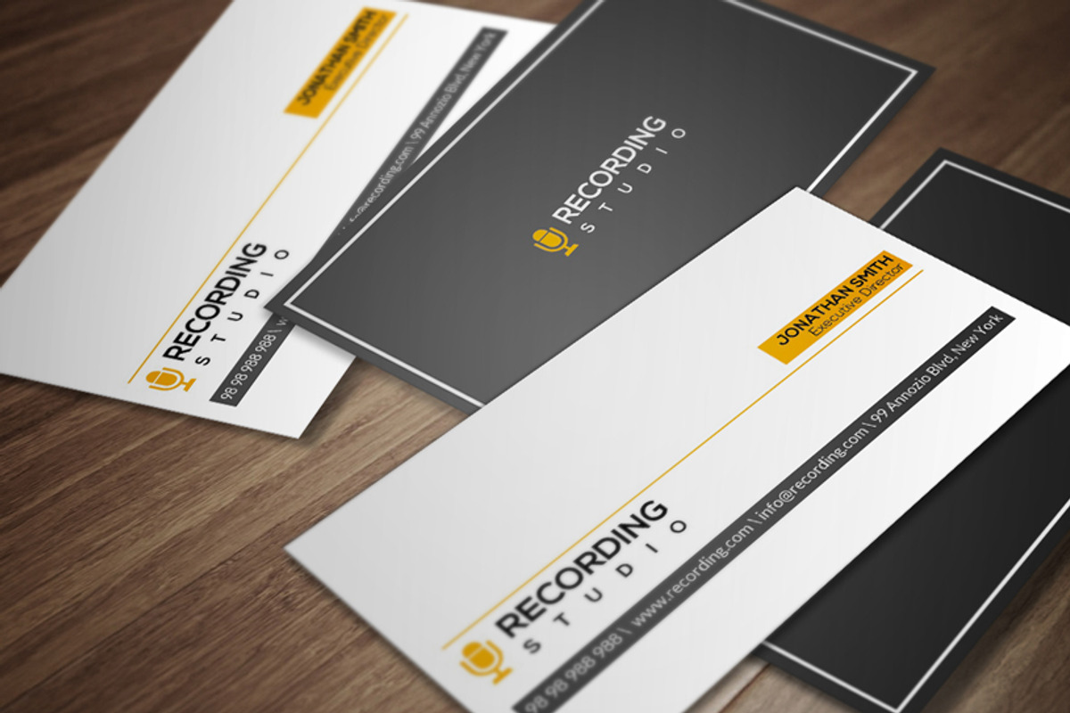 Recording Studio Card CM169, a Business Card Template by annozio (Photo 1 of 4)