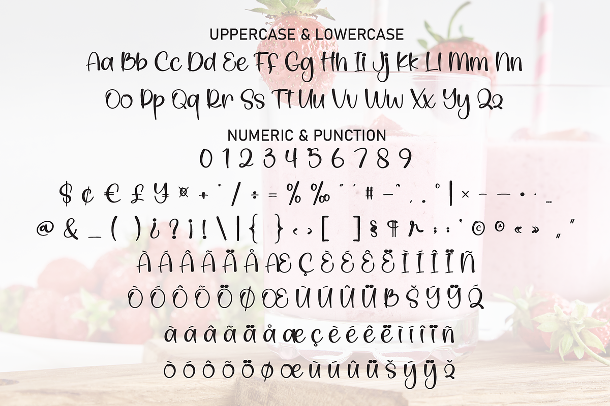 Smoothies | Script Font, a Handwritten Font by Scratchones (Photo 7 of 8)