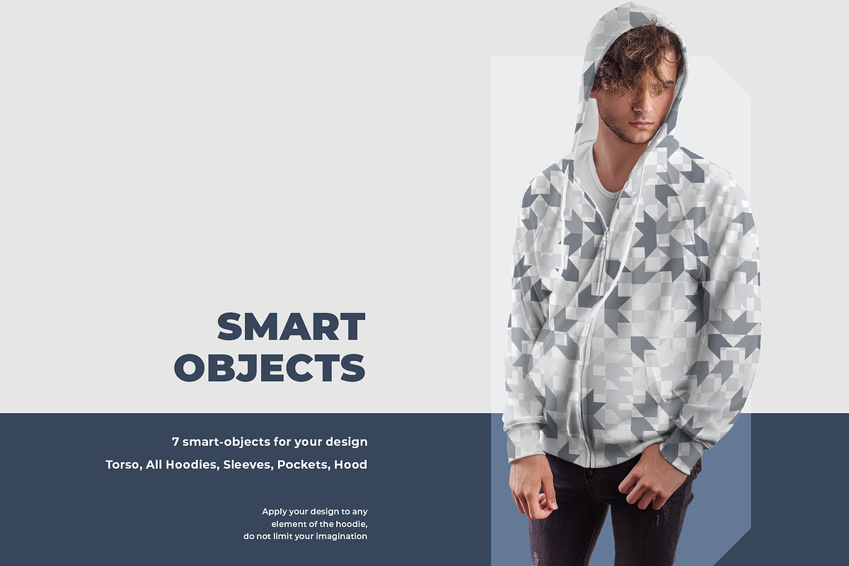 10 Men's Zip Hoodie Mockups, a Hoody Mockup by Grow Design Craft Studio (Photo 6 of 8)
