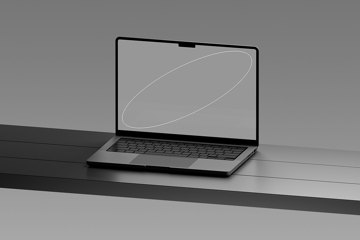 MacBook Pro 14 Standard Mockup, a Mac Mockup by Orbyt Studio (Photo 1 of 3)