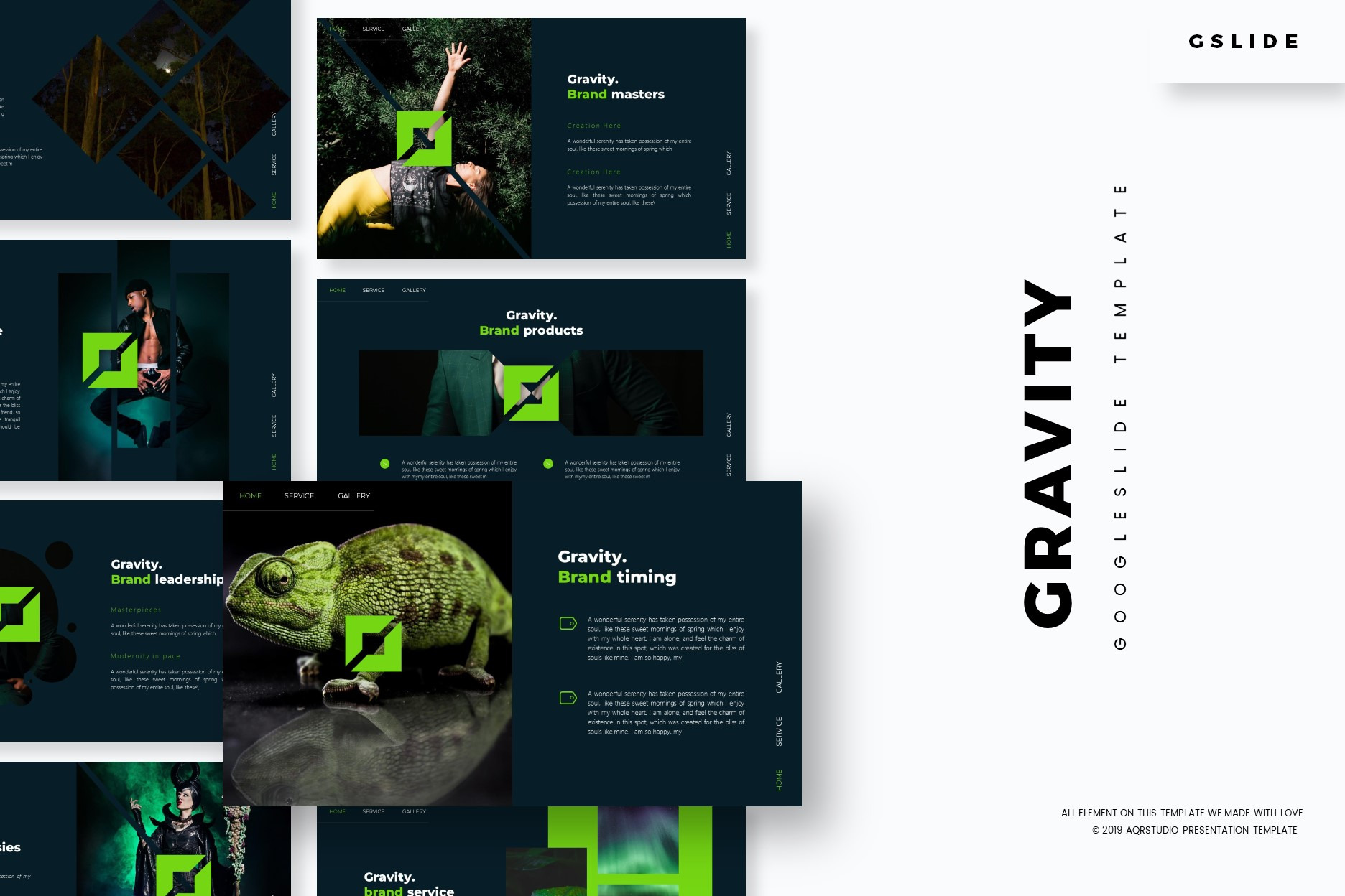 Gravity - Google Slides Template, a Presentation Template by AQR Studio