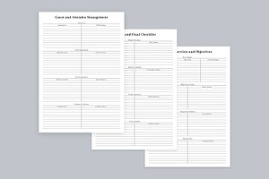 Event Planner Pages Set V-10