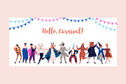 Сarnival party posters, background, a Decorative Illustration by Good Studio (Thumbnail 5 of 9)