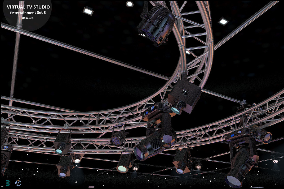 TV Studio Entertainment Set 3, a Furniture 3D Model by akerStudio (Photo 19 of 22)