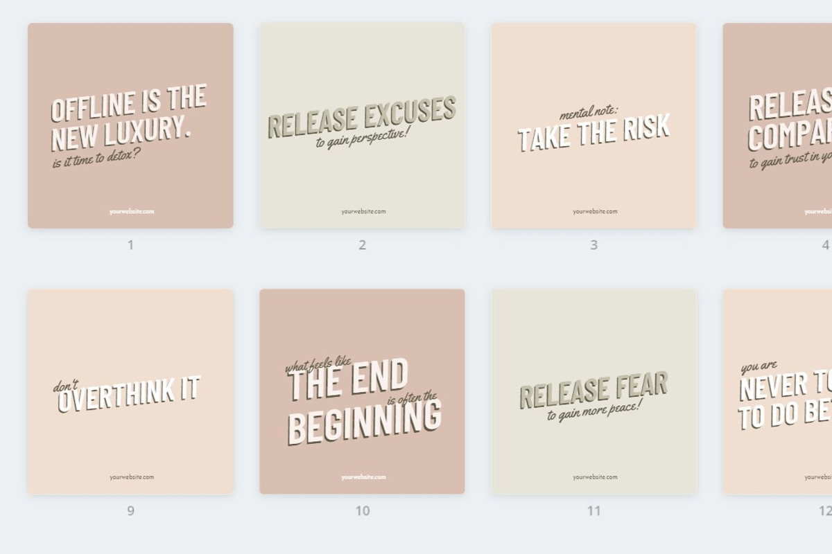 15 Bold Quotes Canva Templates, a Social Media Template by Ivory Mix (Photo 2 of 2)