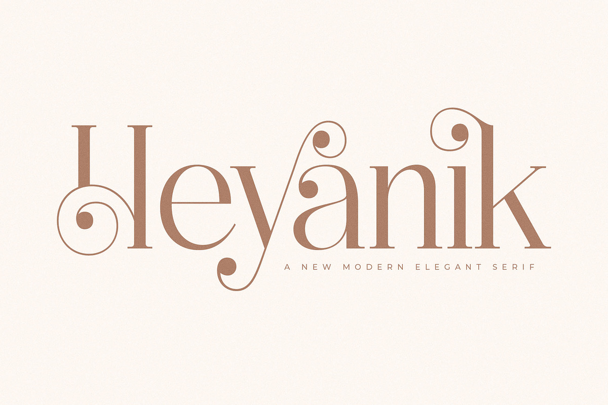 Heyanik New Modern Elegant Serif, a Serif Font by Storytype Studio (Photo 1 of 15)