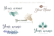Watercolor plants & herbal elements., a Decorative Illustration by Re_Margarita_Art (Thumbnail 4 of 12)