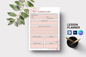 Lesson Plan Printable Template V18