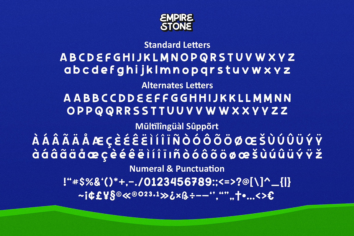 Empire Stone - Playful Game Typeface, a Font by HIRO.std (Photo 8 of 8)