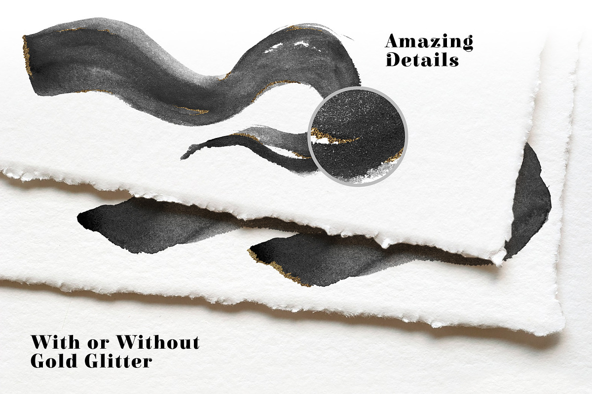 CHARCOAL Watercolor Brush Strokes, an Object Graphic by Vintage To Vectors (Photo 2 of 3)