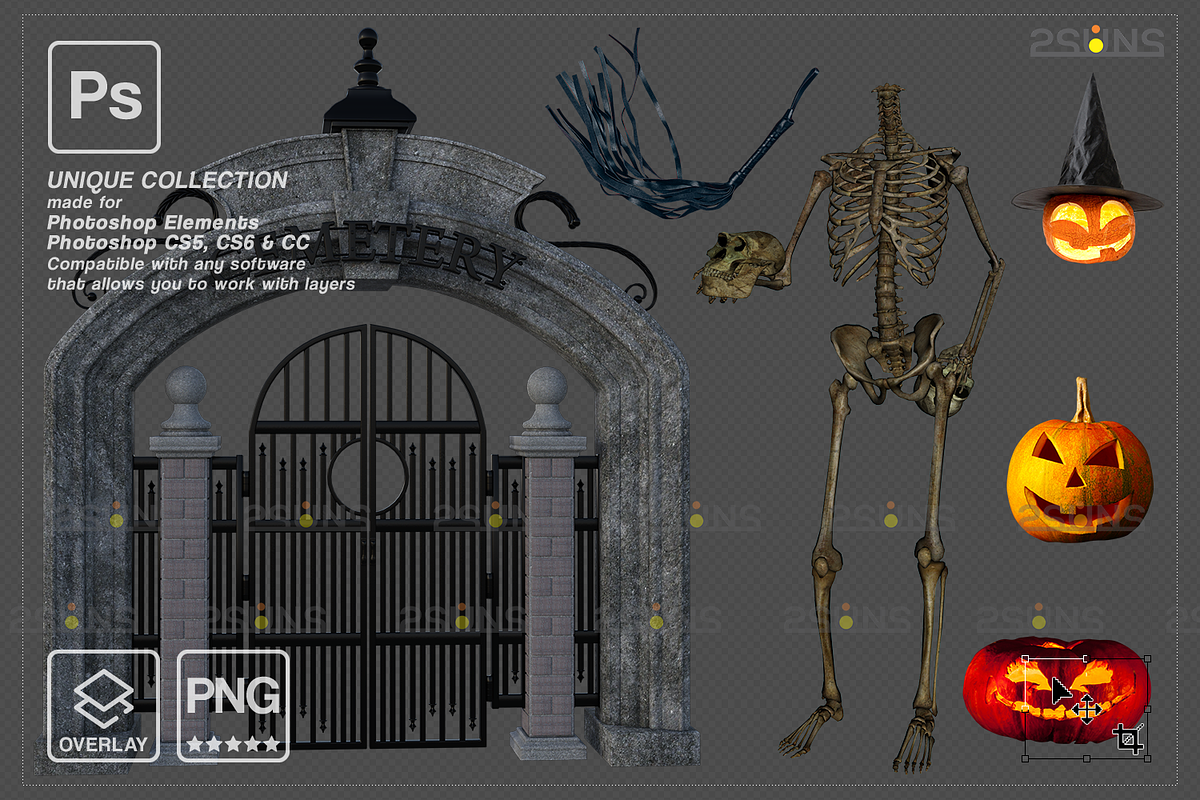 Halloween overlay, photoshop overlay, an Object Graphic by 2SUNS (Photo 4 of 9)