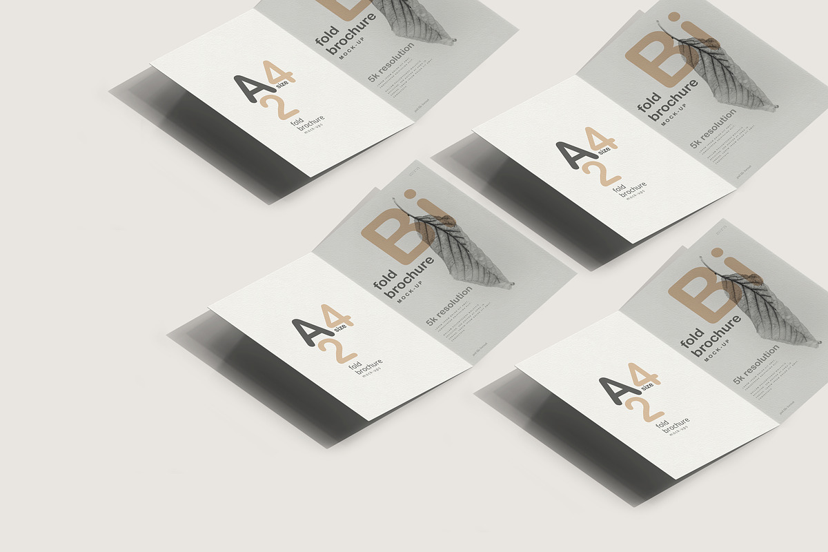 A4 Size Bi-Fold Brochure Mockup, a Print Template by pmvch (Photo 15 of 20)