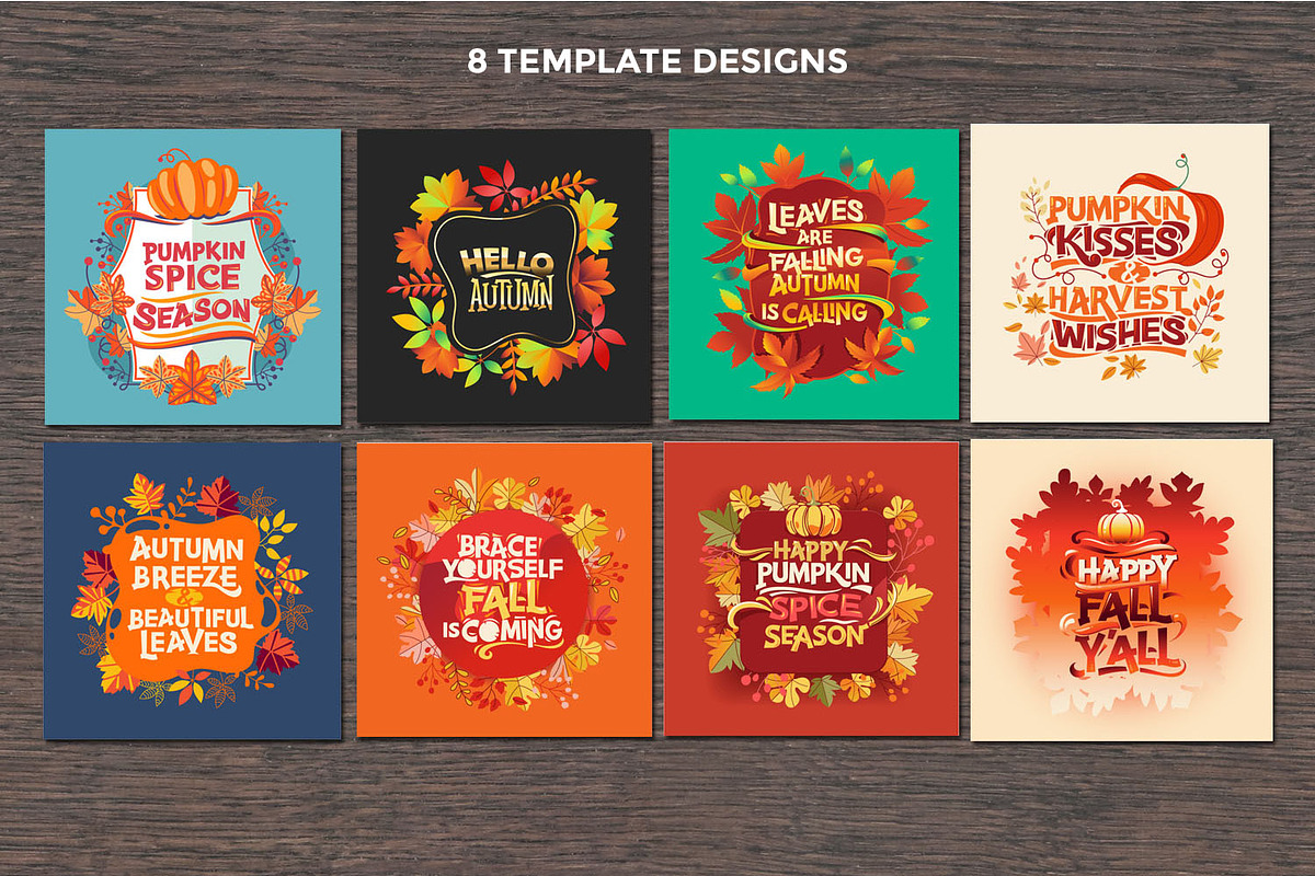 Fall and Thanksgiving Bundle Cards, an Illustration by defarmerdesign (Photo 3 of 4)