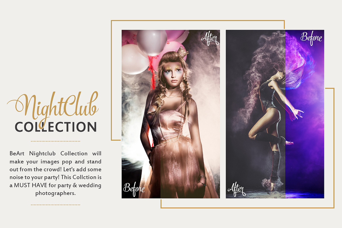 Nightclub Party Lightroom Presets, an Action Add-On by BeArt-Presets (Photo 2 of 5)