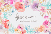 Fresca- Watercolor Flower Clip Art, an Illustration by Angie Makes (Thumbnail 1 of 3)