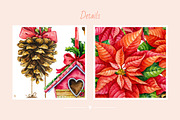 Happy New Year.Watercolor collection, a Decorative Illustration by Ekaterina Mikheeva (Thumbnail 8 of 8)