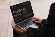 MacBook with Hands Mockup PSD, a Mac Mockup by Feel This (Thumbnail 2 of 2)