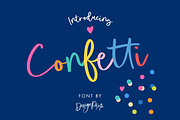 Confetti Font, a Script Font by Design Pixie (Thumbnail 1 of 8)