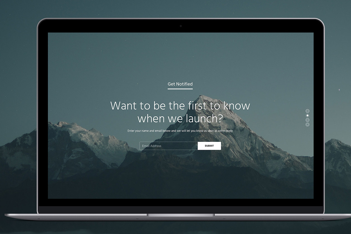 Bootstrap 4 Coming Soon Template, a Landing Page Template by Medialoot (Photo 2 of 4)