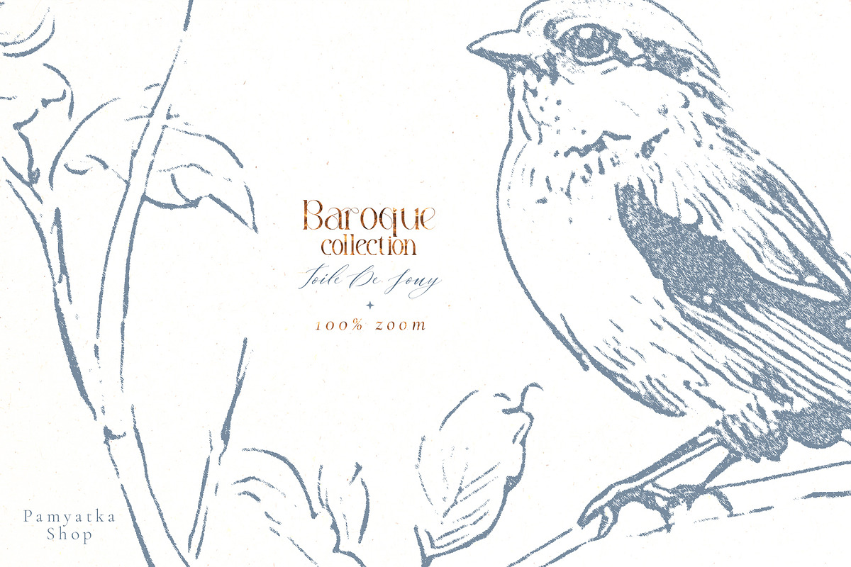 Baroque collection-Toile De Jouy, a Decorative Illustration by Pamyatka Shop (Photo 6 of 14)