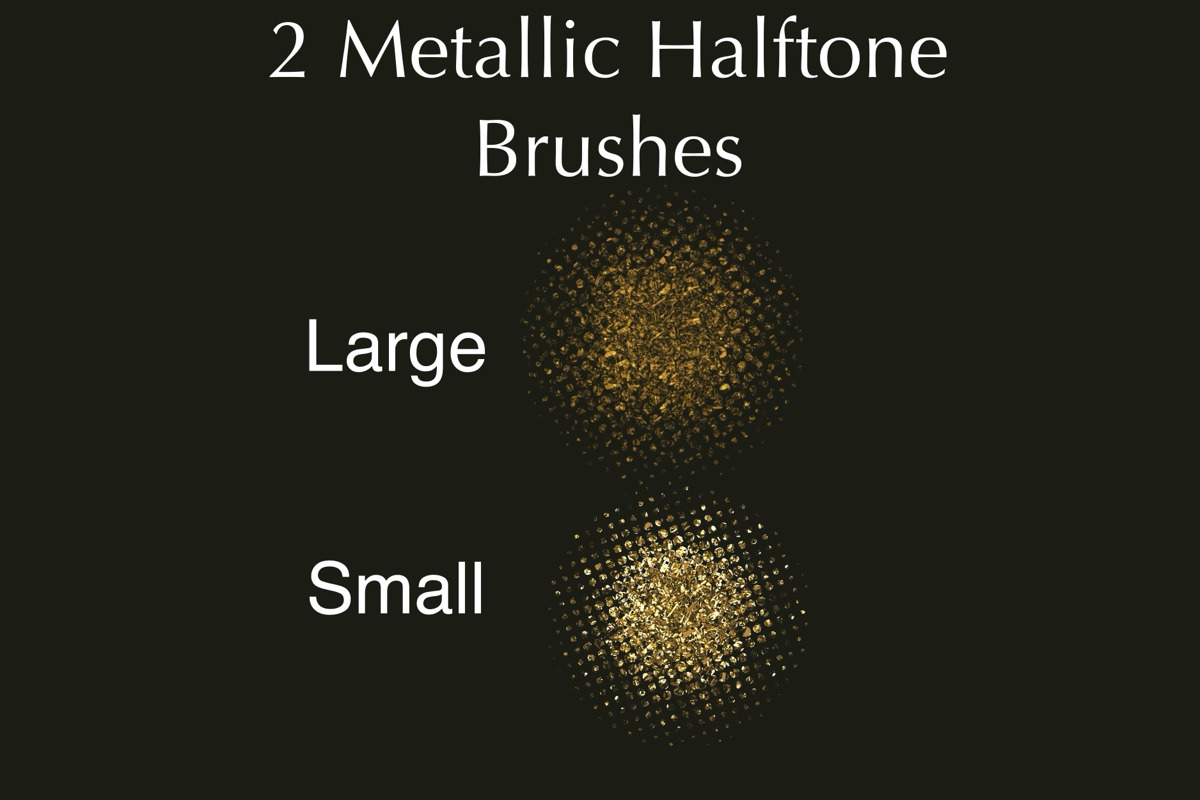 Metallic Oil Brushes for Procreate, a Brush Add-On by Luna Y Mar (Photo 3 of 7)