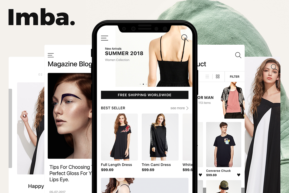 Imba Ecommerce App Ui Kit, an UI Kit Template by No.13 (Photo 1 of 6)