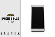iPhone 8 Plus vol.2 Mockup, an iPhone Mockup by PixelMockup (Thumbnail 1 of 17)