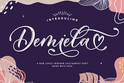 Demiela Script, a Script Font by JamalCreativeStudio (Thumbnail 1 of 8)