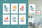 Cats - clipart & seamless patterns, an Animal Illustration by Anna Summer (Thumbnail 6 of 8)