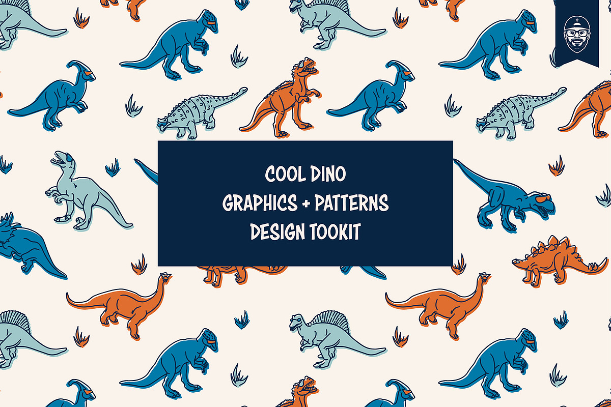 Cool Dino Graphic Graphics, a Branding & Logo Template by Mutant Lagoon (Photo 1 of 7)