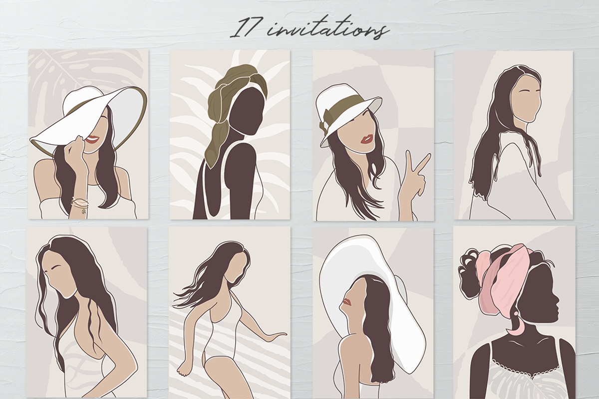 Summer Women's Abstract Set, a Seasonal Illustration by Irena Art (Photo 2 of 6)